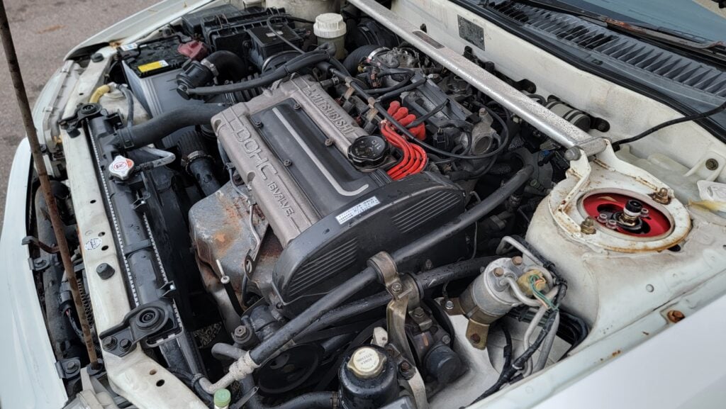 Passenger-side engine bay close-up