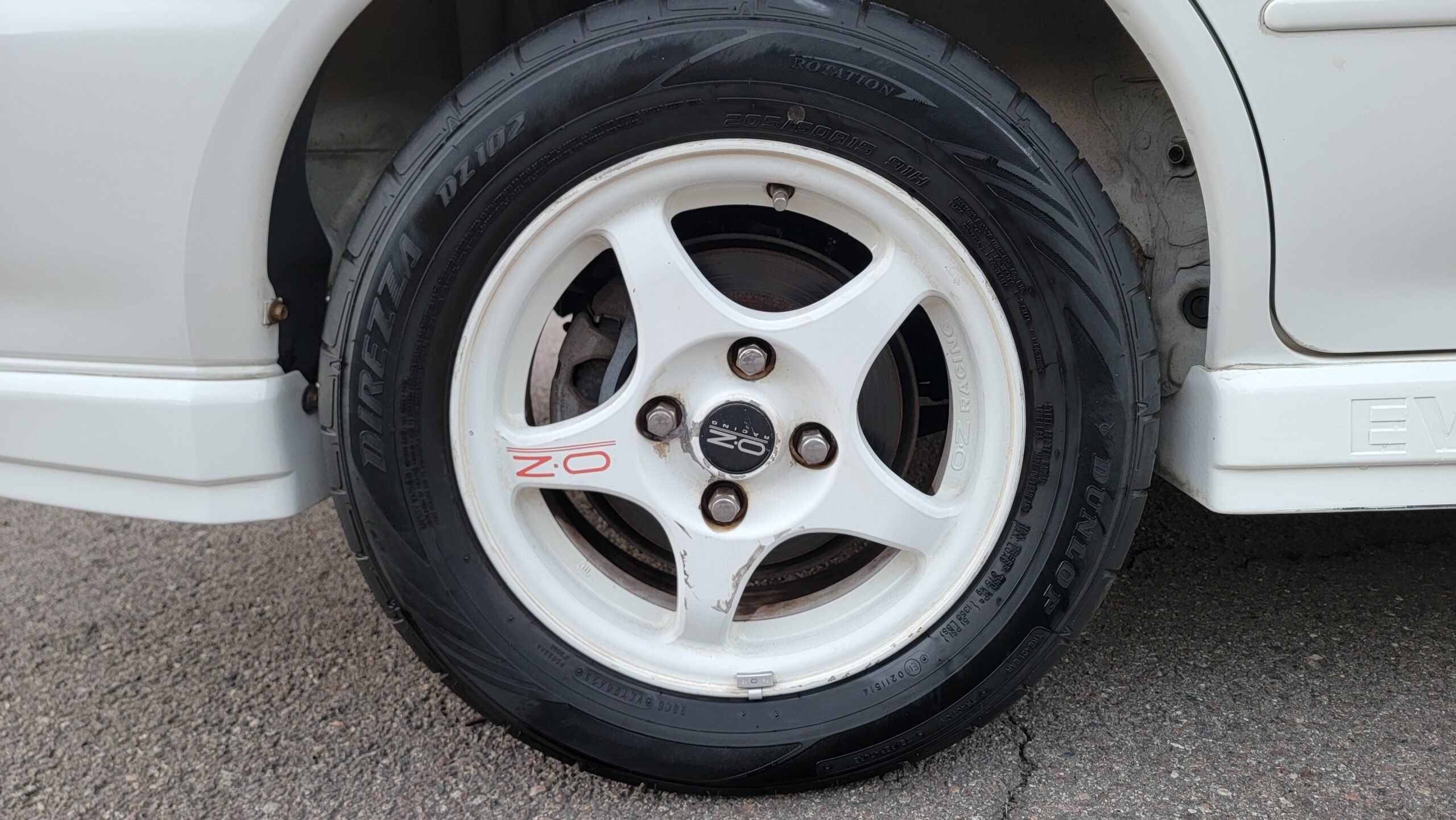 Evo 3 driver-side rear wheel