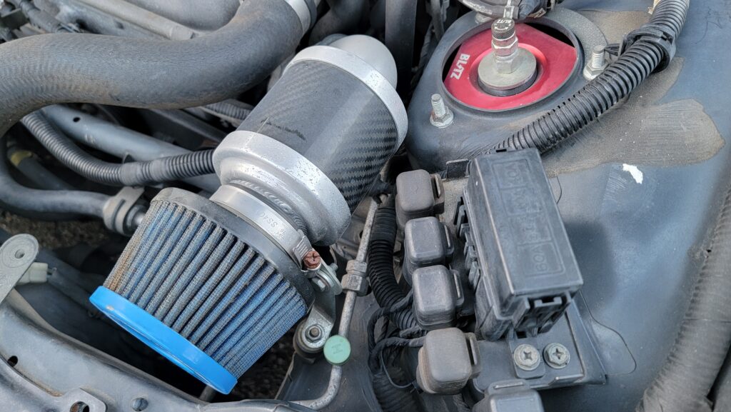 Close-up of Cappuccino intake and turbo piping