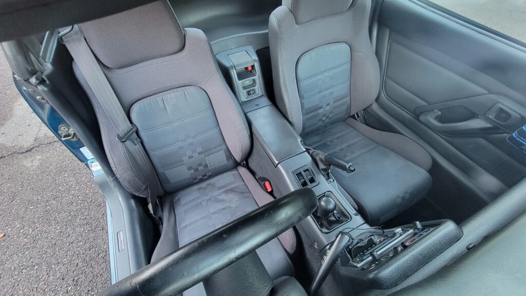 Top-down view of 1996 Cappuccino seats and interior layout