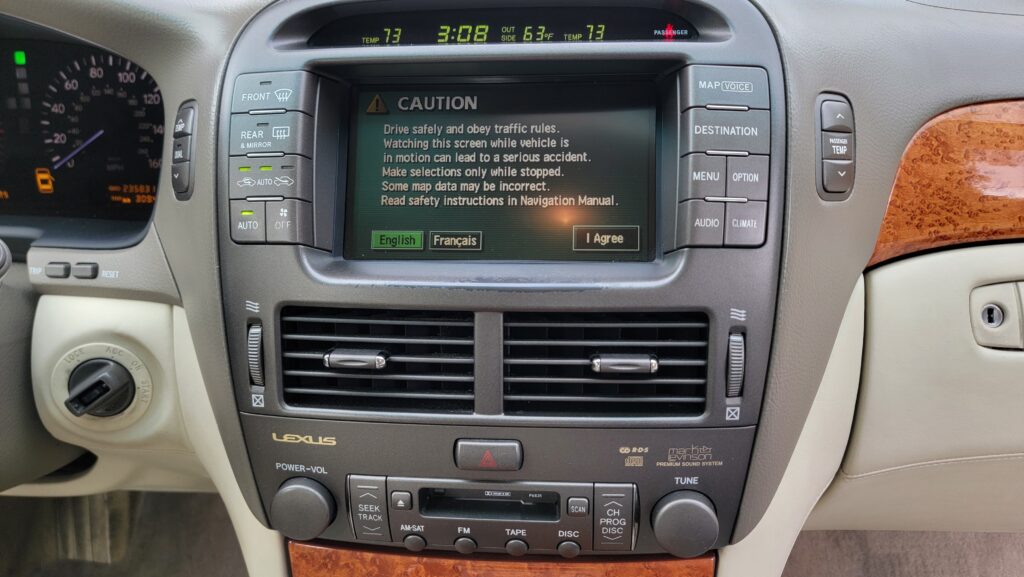 Navigation and climate control stack