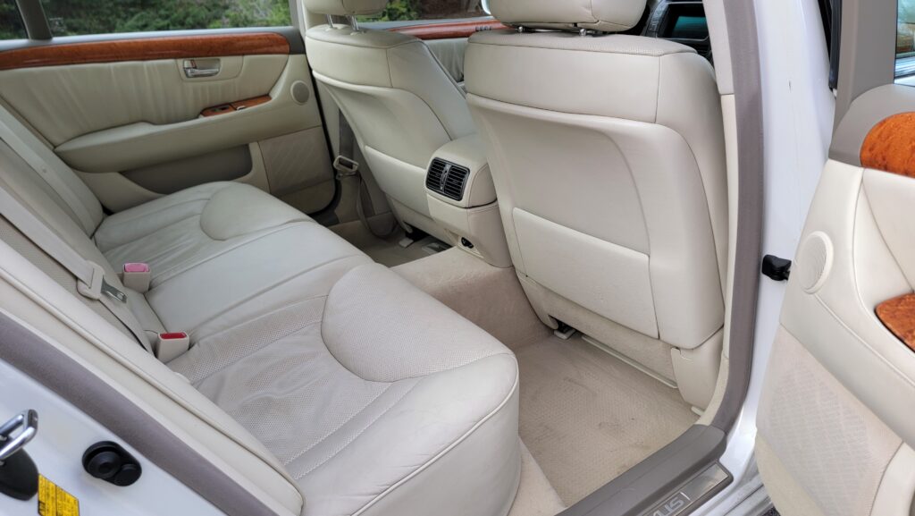 Rear leather seats view
