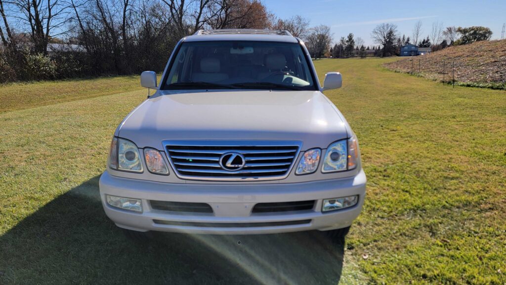 2006 Lexus LX470 Sand Dollar Pearl front view – restored by Tanin JDM