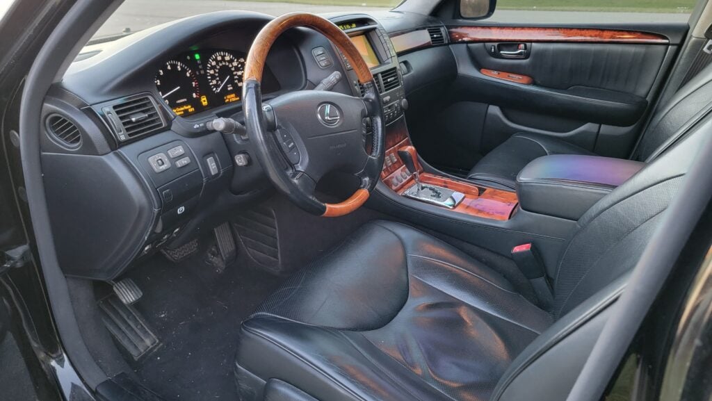 Driver Cabin entry view of Lexus LS430 Ultra Luxury trim
