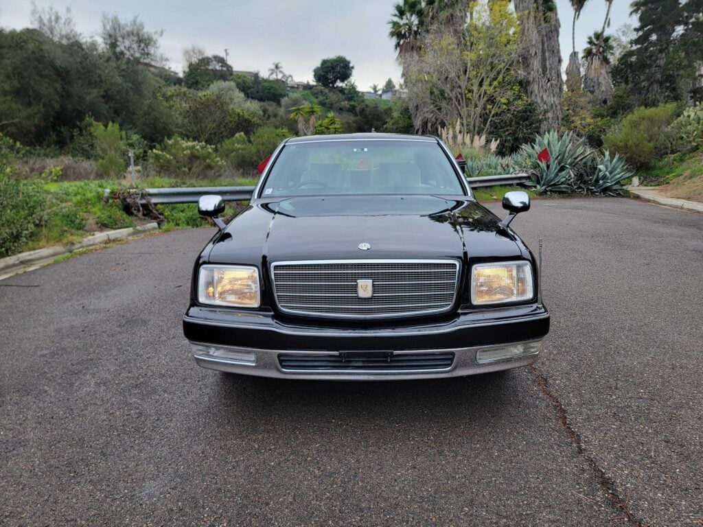 Straight front view of 1998 Toyota Century right-hand drive