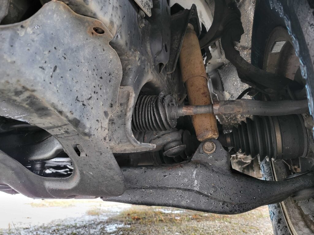 Front CV axle and suspension components on LX470