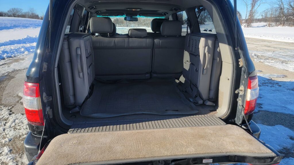 Cargo area empty with seats folded
