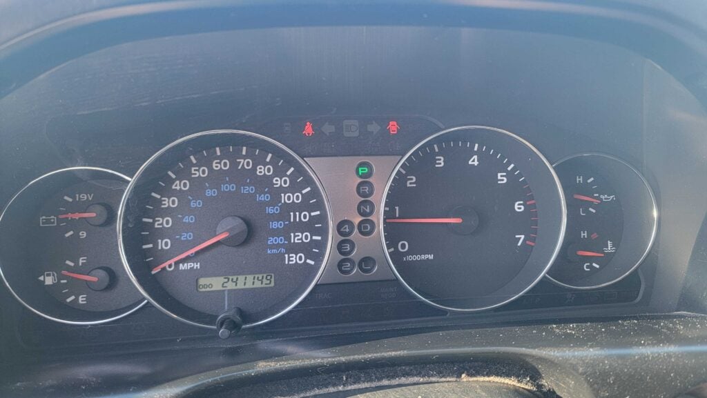 Gauge cluster of 2007 Toyota Land Cruiser