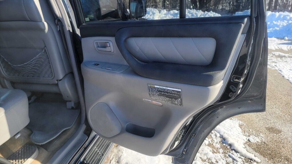 Passenger-side rear door panel interior