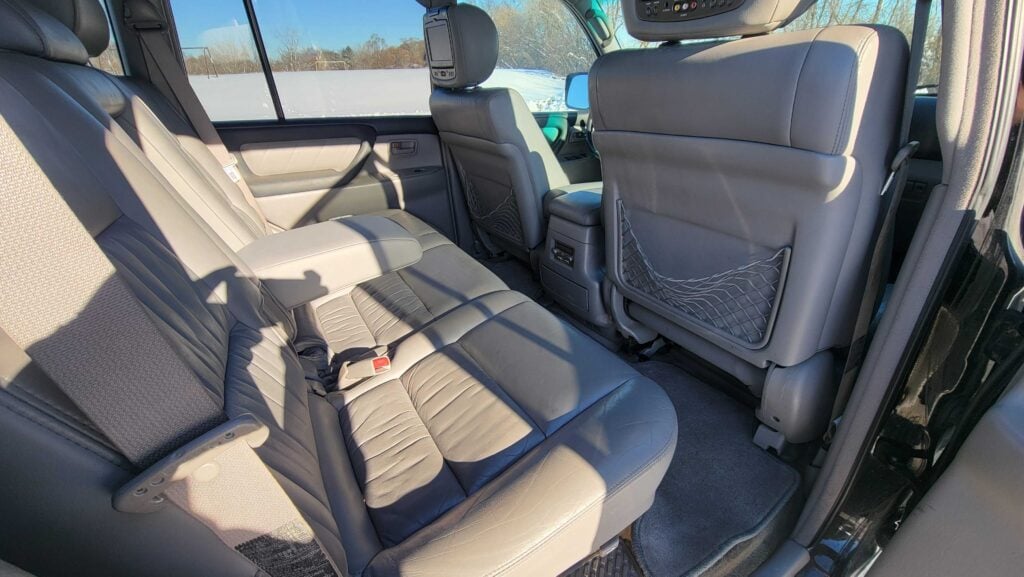 Second-row seats folded down for cargo