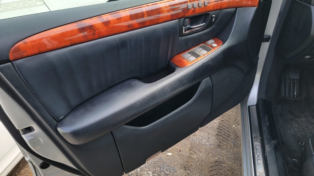 2005 Lexus LS430 ML driver front door panel view Mercury Metallic Tanin JDM