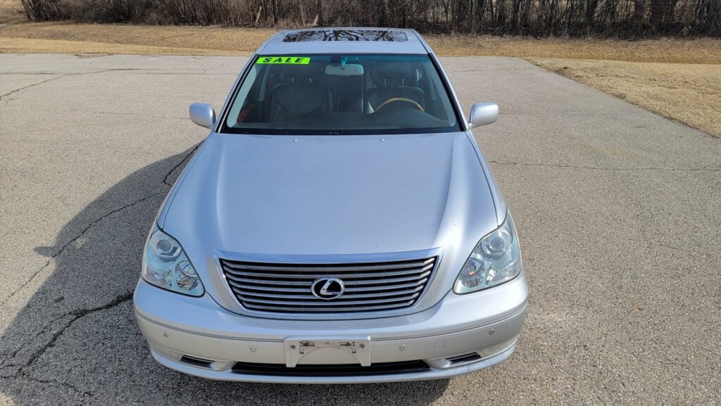2005 Lexus LS430 ML front high view Mercury Metallic Tanin JDM
