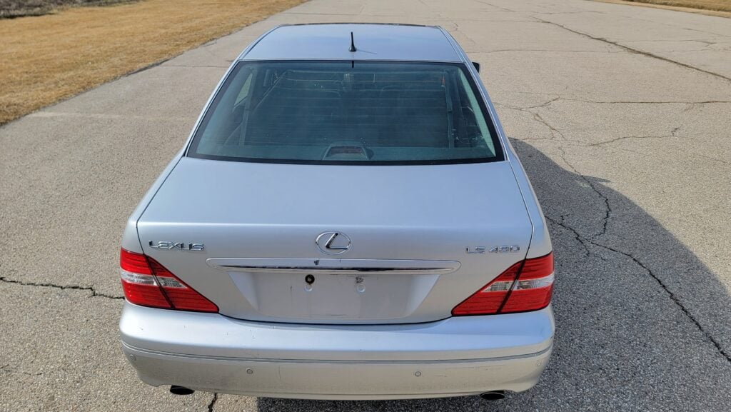 2005 Lexus LS430 ML rear trunk view high Mercury Metallic Tanin JDM