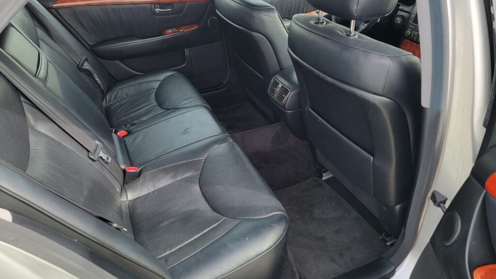 2005 Lexus LS430 ML rear seats passenger side view Mercury Metallic Tanin JDM