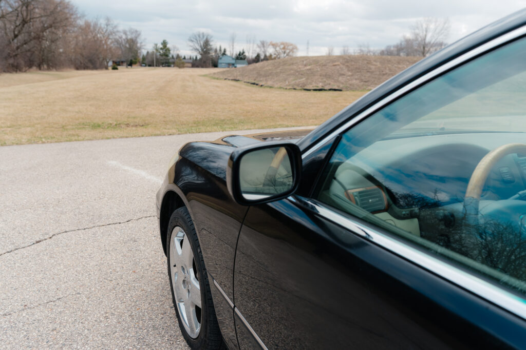 2005 Lexus LS430 Black on Ecru Driver Side Mirror