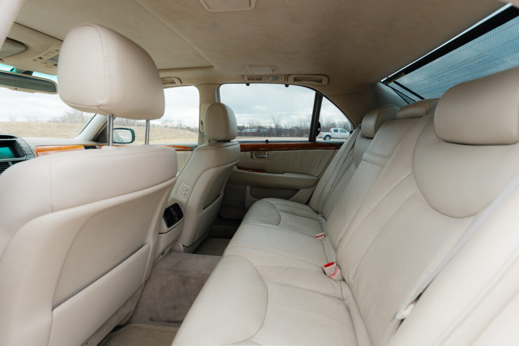 2005 Lexus LS430 Black on Ecru Driver Rear Seat