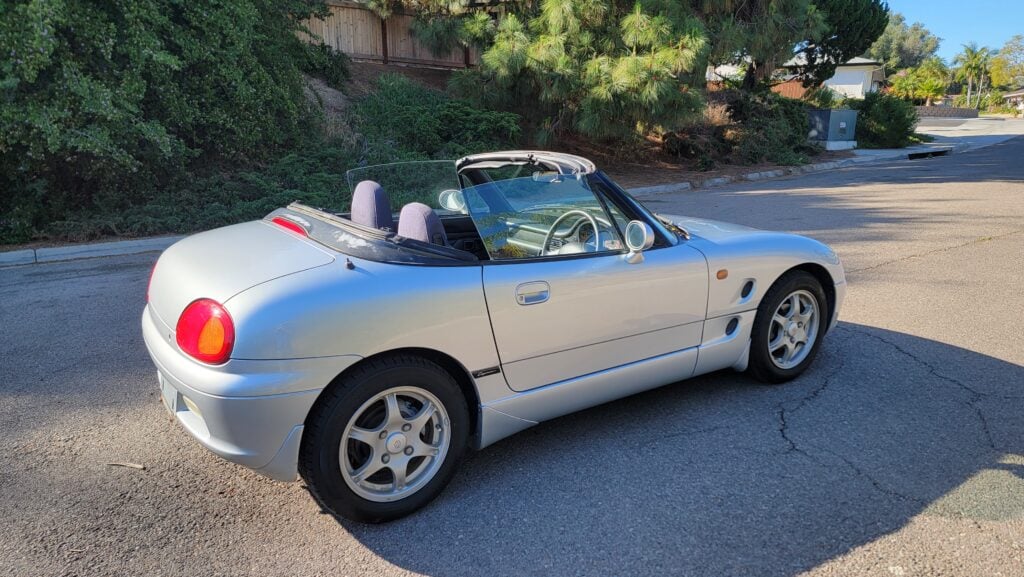 1996 Suzuki Cappuccino Rear Driver Angle Targa Down
