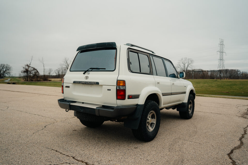 1997 Toyota Land Cruiser Passenger Rear Angle View
