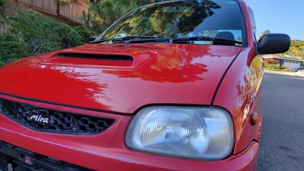 1997 Daihatsu Mira TR-XX passenger front corner headlight