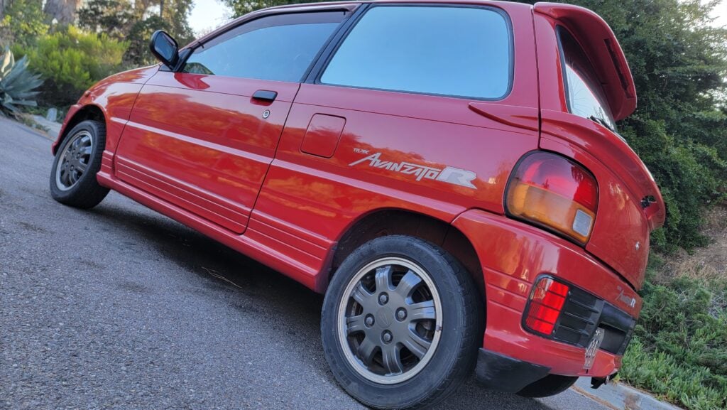 1997 Daihatsu Mira TR-XX passenger rear angle low