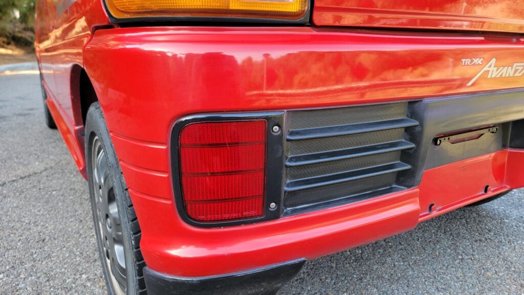 1997 Daihatsu Mira TR-XX passenger rear bumper corner