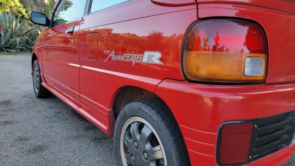 1997 Daihatsu Mira TR-XX passenger rear decal