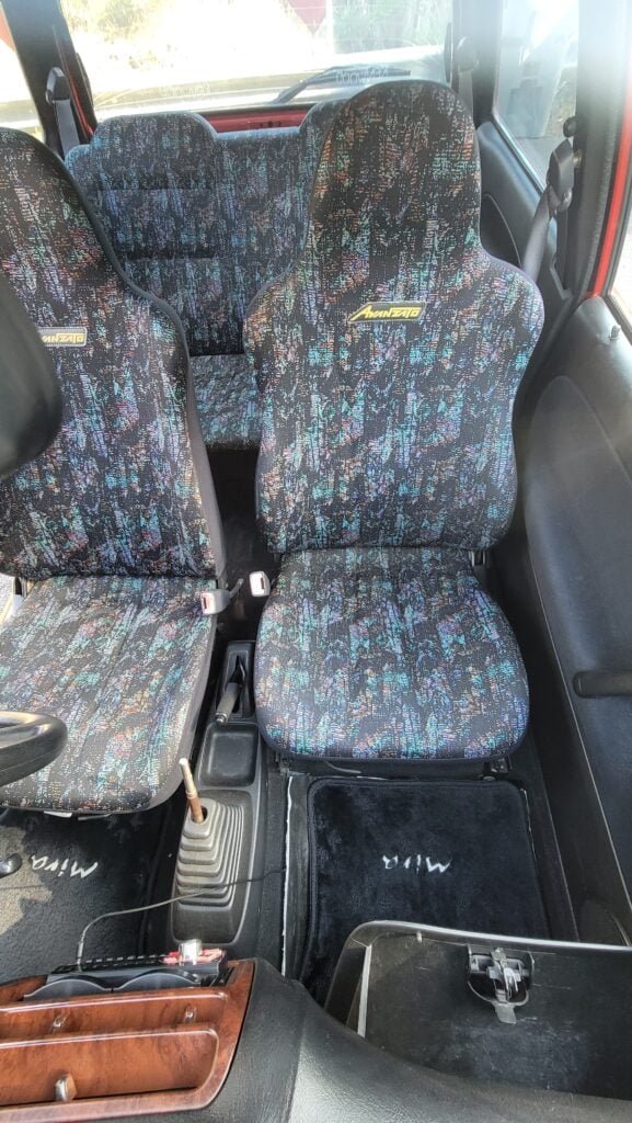1997 Daihatsu Mira TR-XX passenger seats