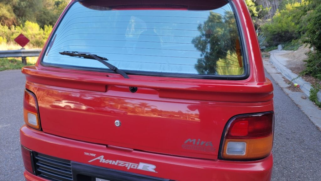 1997 Daihatsu Mira TR-XX rear hatch closed