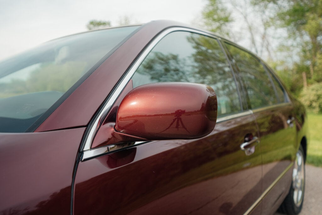 2005 Lexus LS430 Black Cherry Pearl Driver Mirror Front