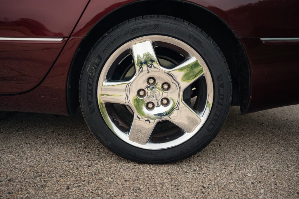 2005 Lexus LS430 Black Cherry Pearl Driver Rear Wheel