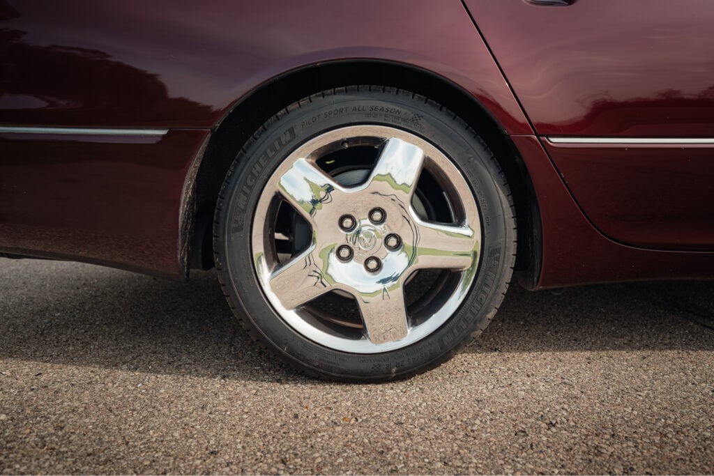 2005 Lexus LS430 Black Cherry Pearl Passenger Rear Wheel