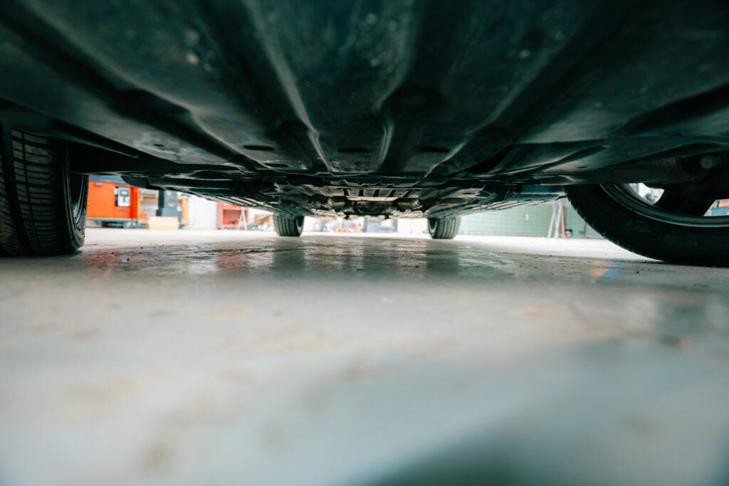 2005 Lexus LS430 Black Cherry Pearl Underbody Front