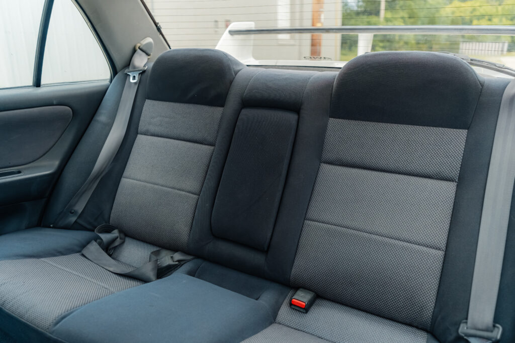1995 Mitsubishi EVO 3 rear seat view close up