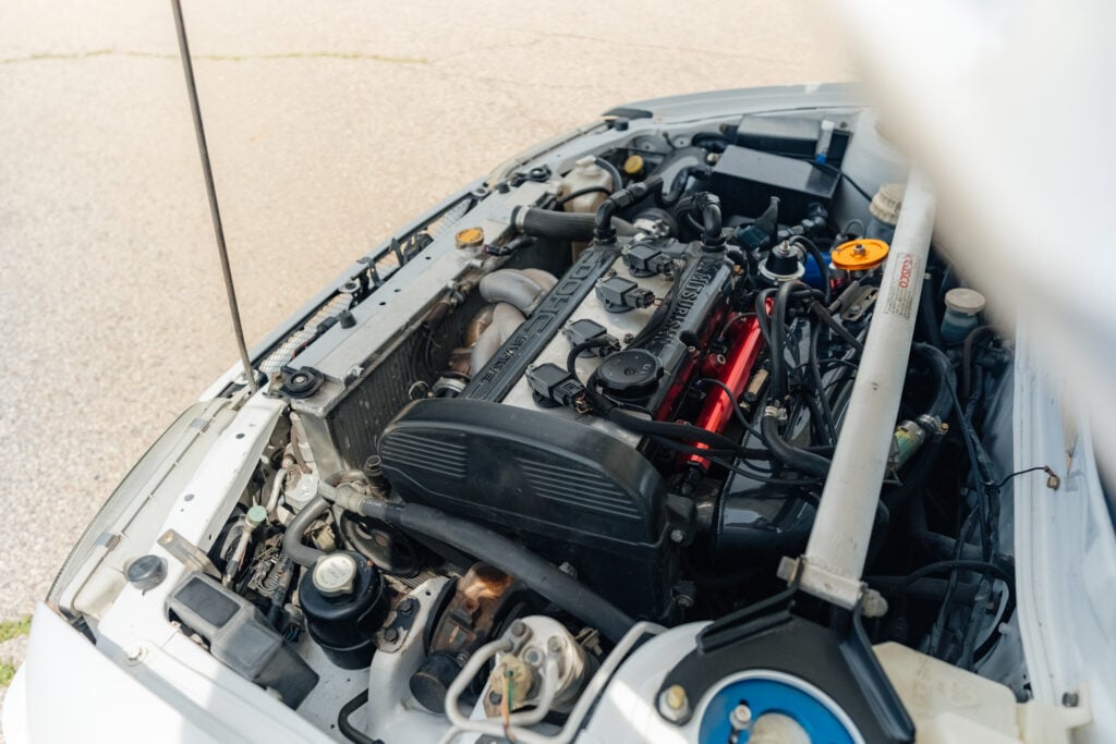 1995 Mitsubishi EVO 3 engine view from passenger side