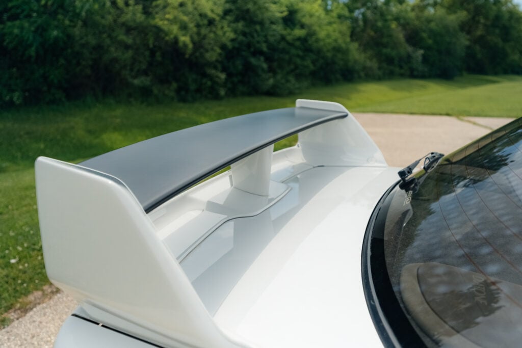 1995 Mitsubishi EVO 3 rear spoiler view from driver side