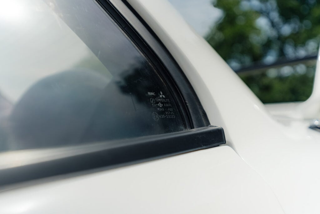 1995 Mitsubishi EVO 3 passenger rear door glass wide