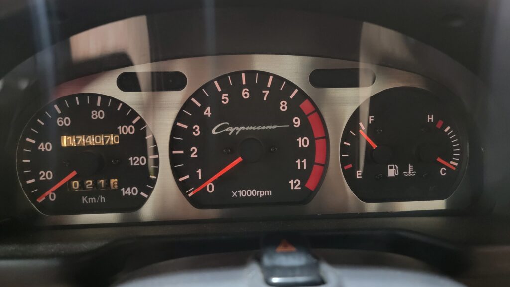 1998 Cappuccino Flash Red Gauge Cluster Speedometer