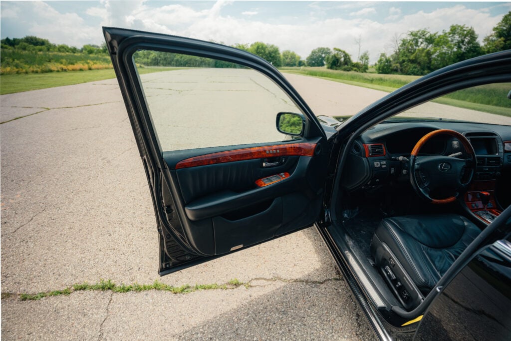 2005 Lexus LS430 Black on Black ML-C Driver Front Door Card
