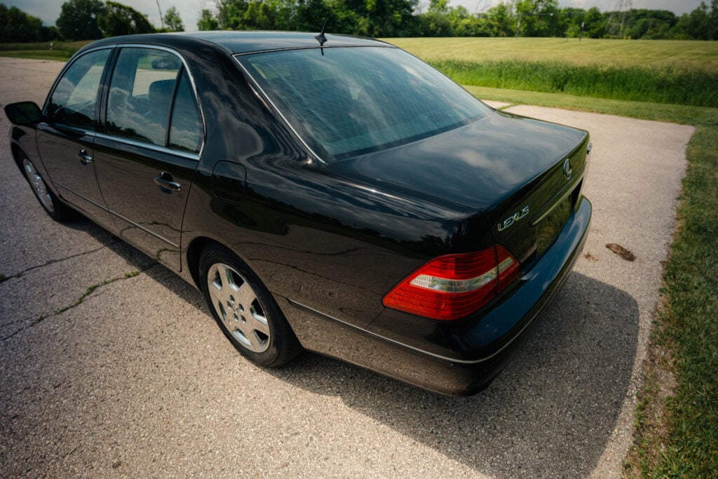 2005 Lexus LS430 Black on Black ML-C Driver Rear Angle