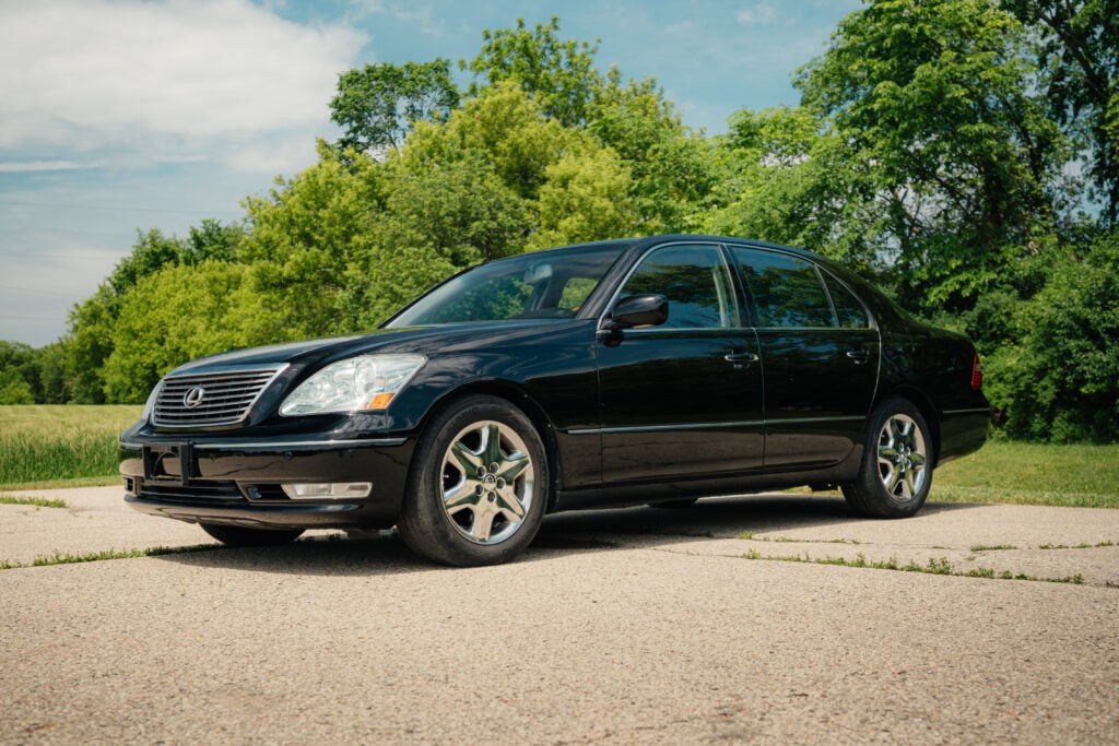 2005 Lexus LS430 Black on Black ML-C Driver Front angle Low