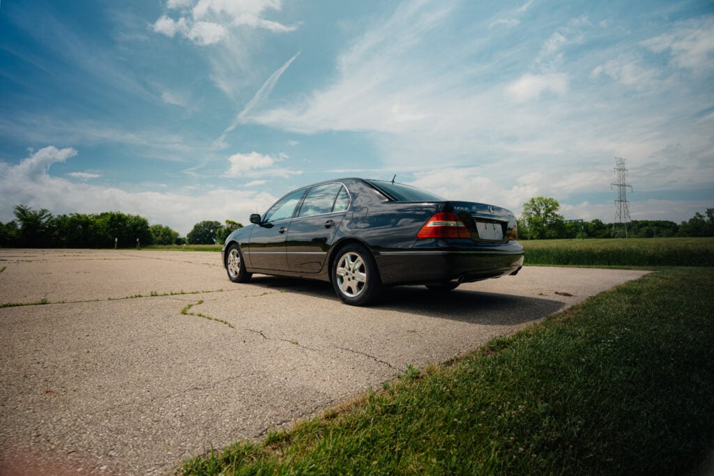 2005 Lexus LS430 Black on Black ML-C Driver Rear Angle