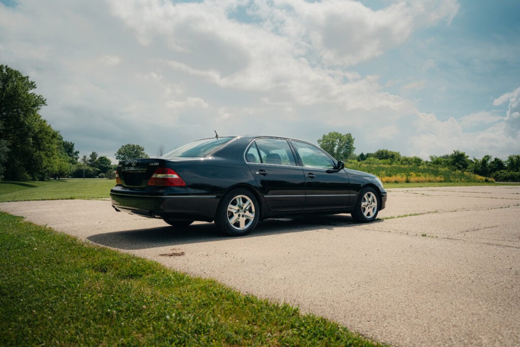 2005 Lexus LS430 Black on Black ML-C Passenger Rear Angle