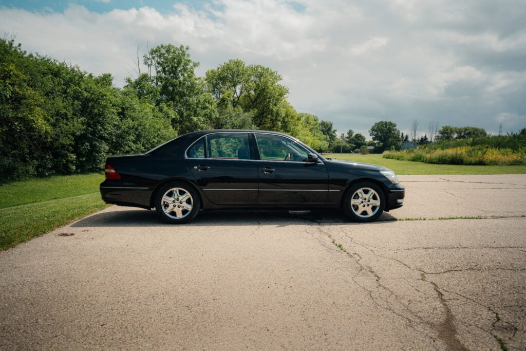 2005 Lexus LS430 Black on Black ML-C Passenger side view