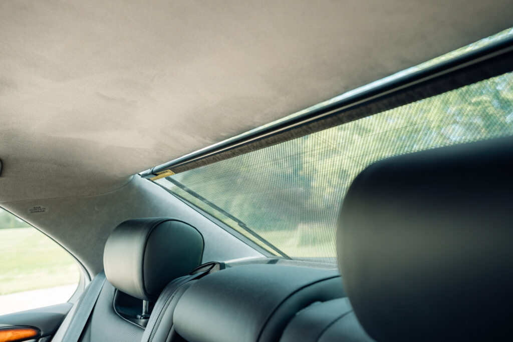 2004 Lexus LS430 CL Silver on Black rear headliner view