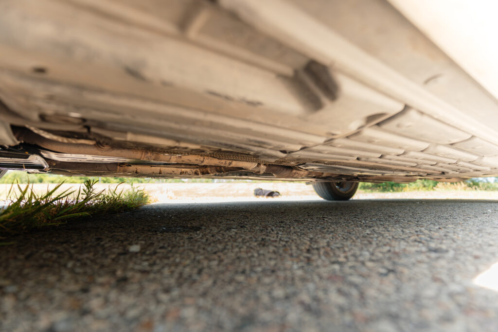 2004 Lexus LS430 Base Model underbody view front exhaust