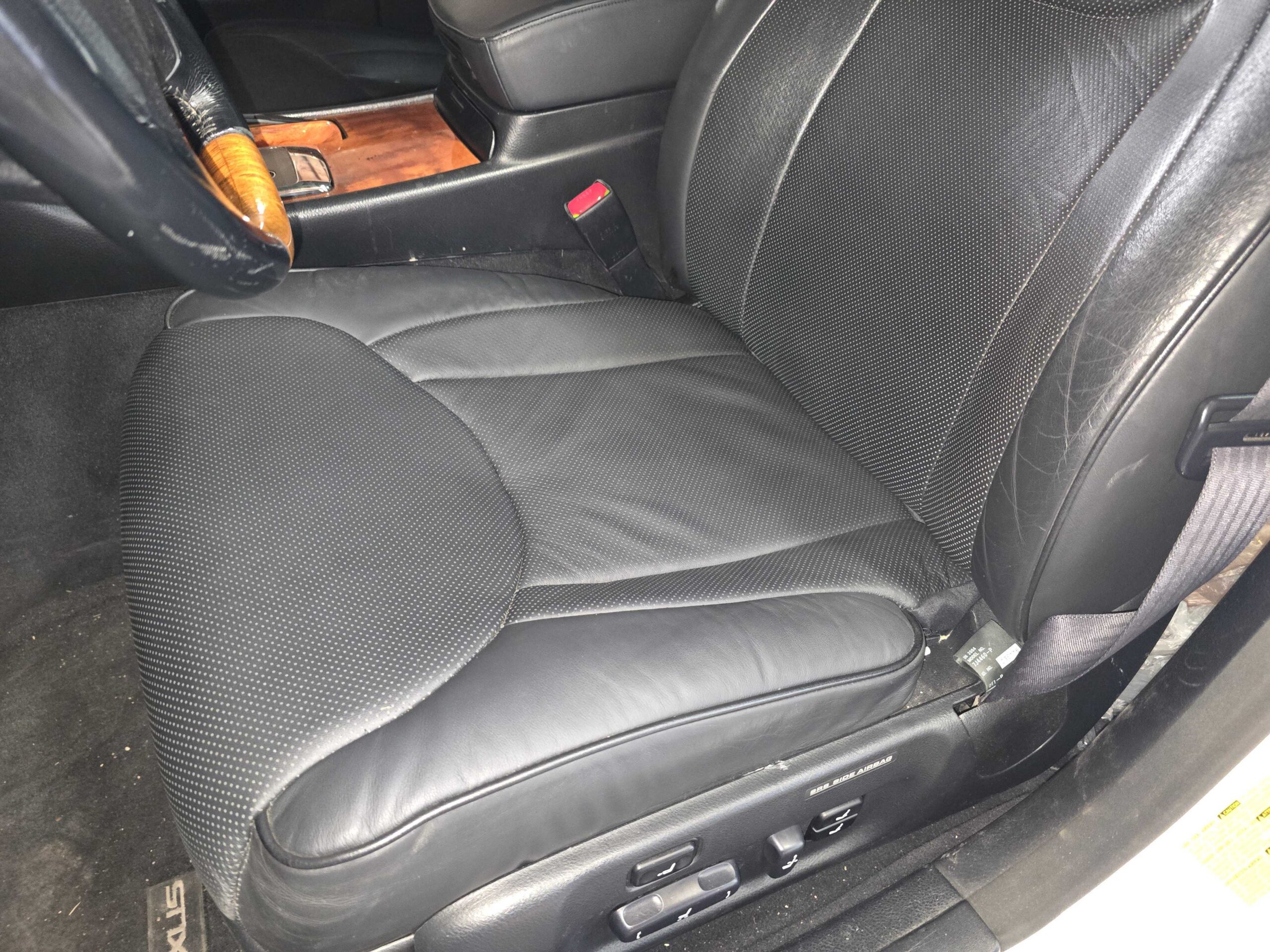 Lexus LS430 refurbished black leather driver seat