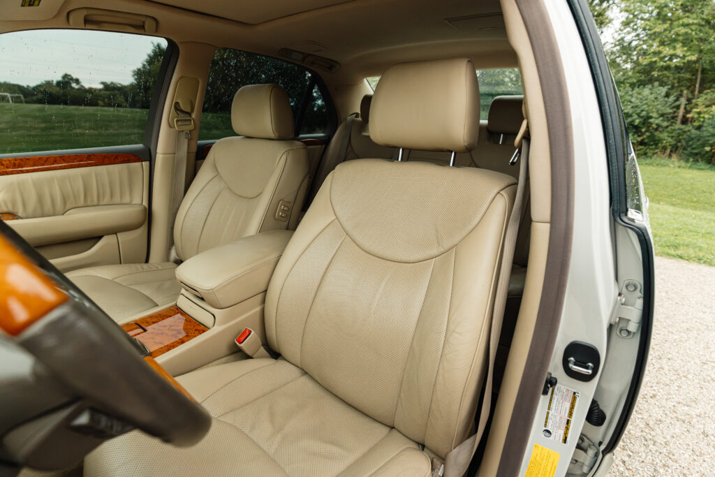 2004 Lexus LS430 White on Tan Base Model Driver Seat