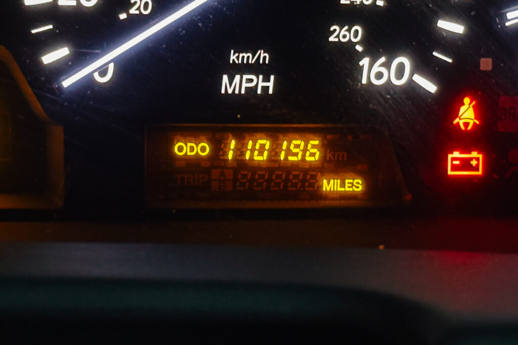 2004 Lexus LS430 White on Tan Base Model Odometer View