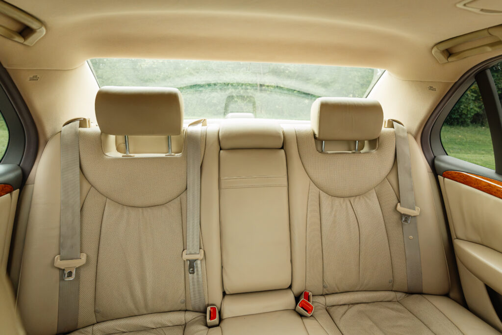 2004 Lexus LS430 White on Tan Base Model Rear Seats