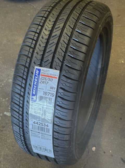 New Michelin Pilot Sport All Season 4 tire shown as an optional tire upgrade example